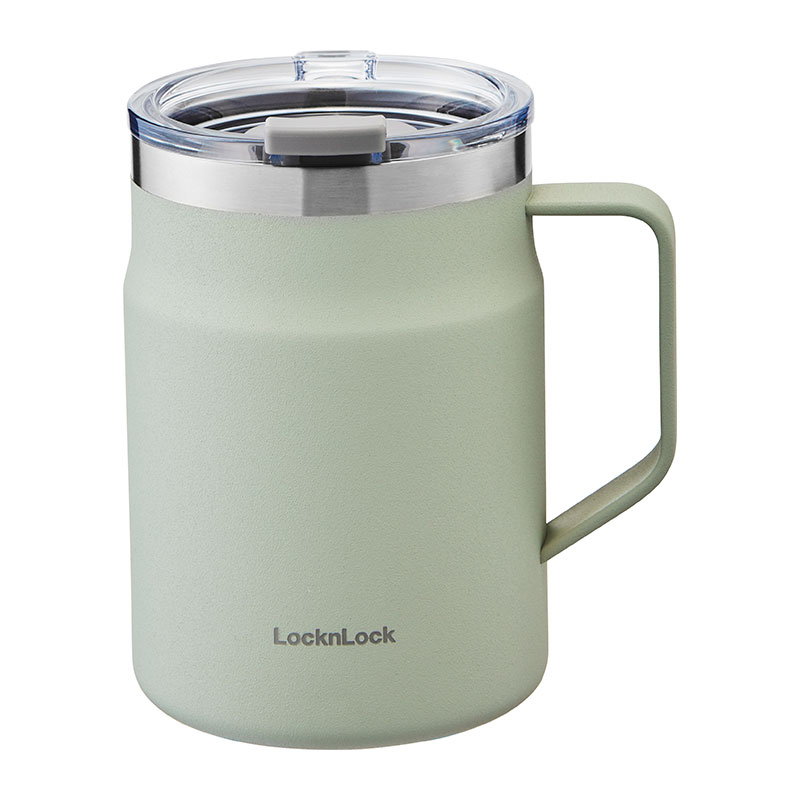 Ly giữ nhiệt inox 304 LocknLock Metro Mug 475ml LHC4219, Hàng chính hãng, tay cầm chắc chắn, nắp xoay dễ mở - JoyMall