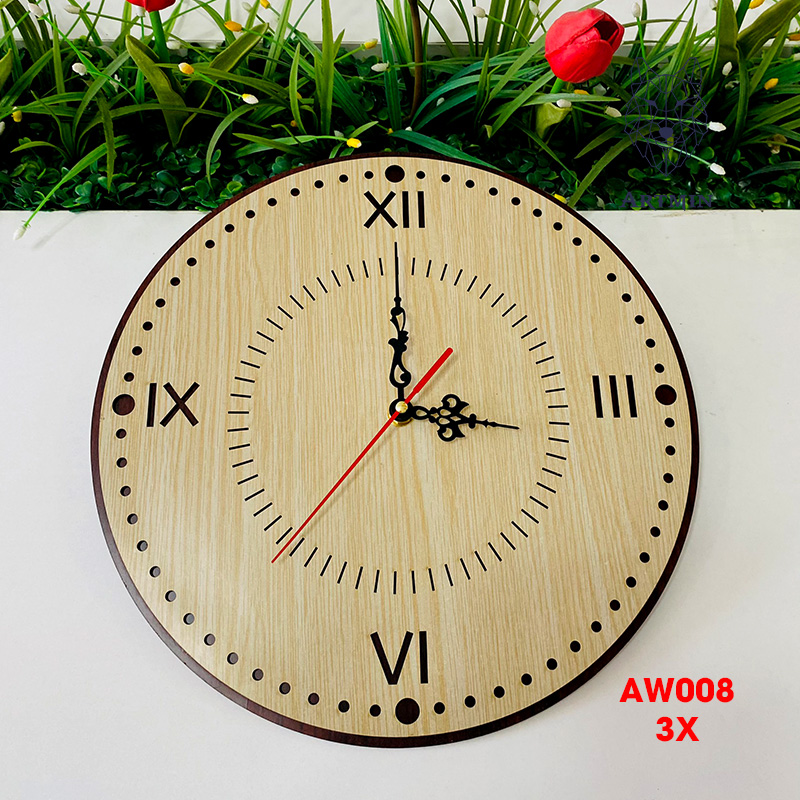 AW008 - Đồng Hồ Gỗ Treo Tường – Décor Trang Trí Tinh Tế