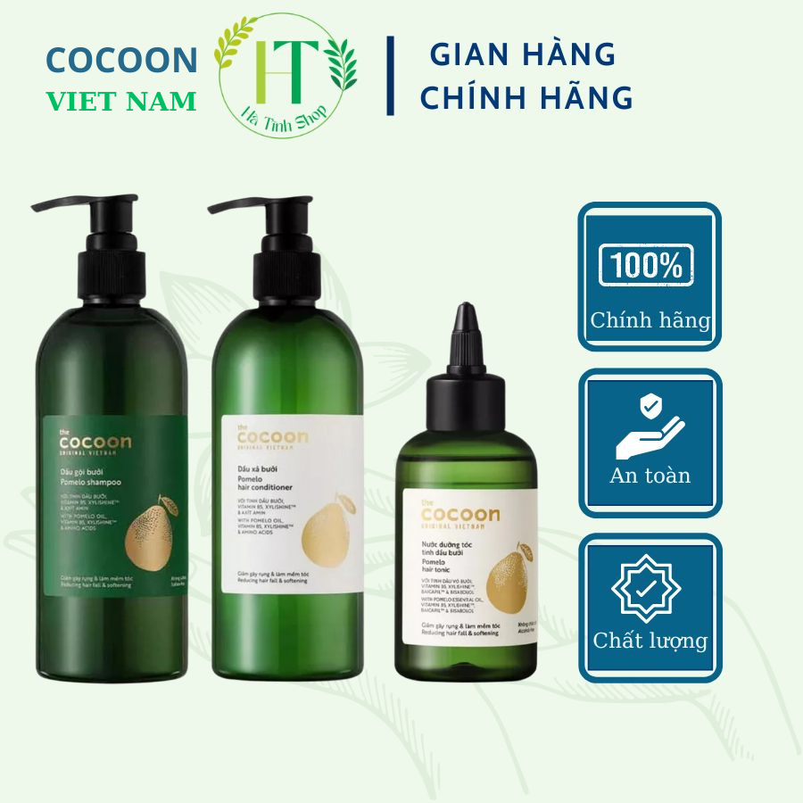 Bộ sản phẩm chăm sóc tóc, dầu gội, dầu xả, xịt bưởi Cocoon - Thanh Mộc Hương Hà Tĩnh