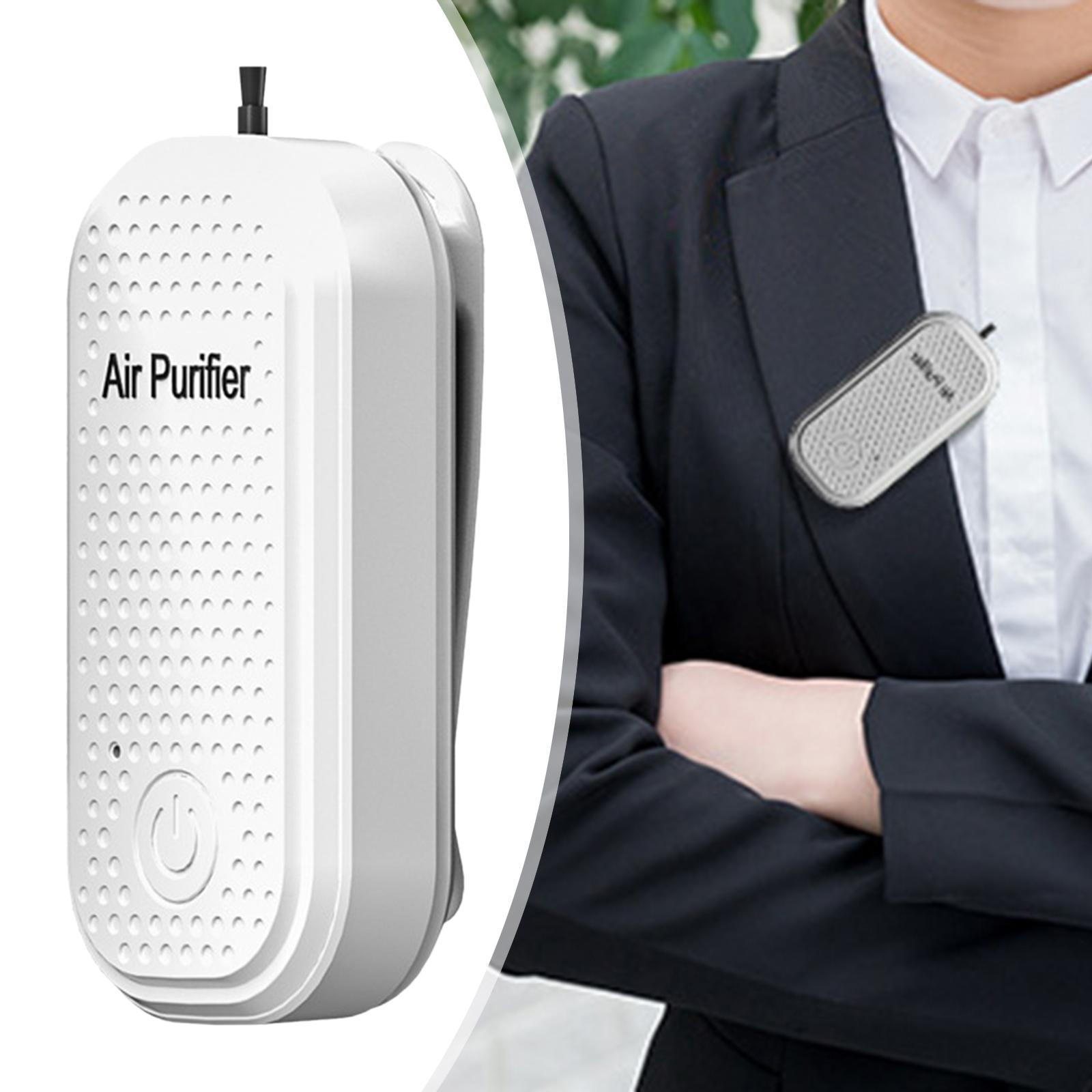 Portable Necklace Air Purifier USB Smoke Rechargable Dust Anion Pollen