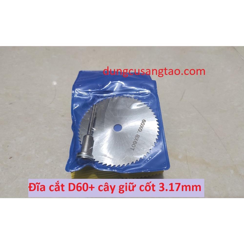 Đĩa cắt HSS 60mm cắt gỗ, nhựa, nhôm