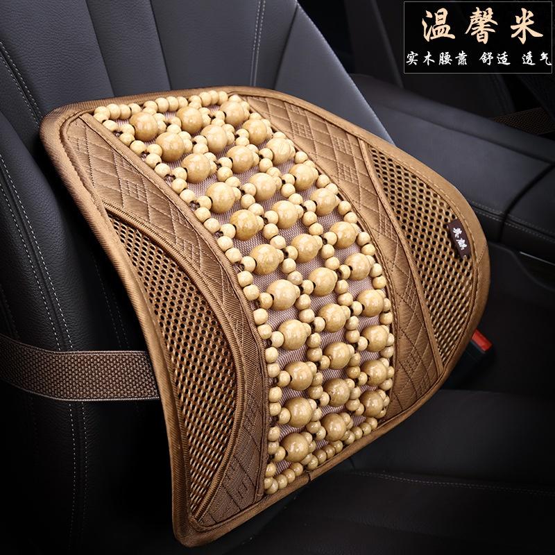 Đệm hạt gỗ hỗ trợ mát xa lưng cho xe hơi