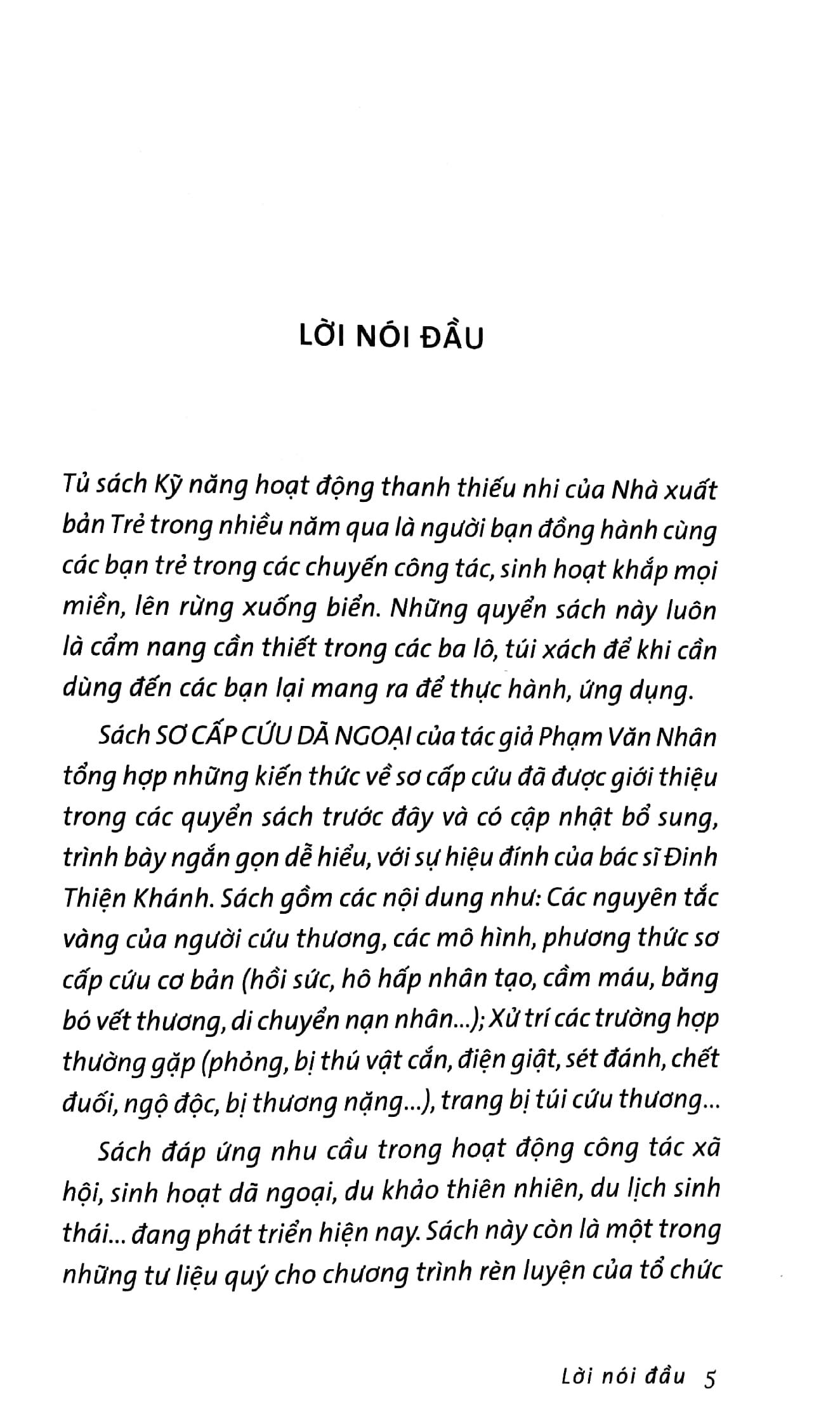 Sơ Cấp Cứu Dã Ngoại (Tái Bản 2022)