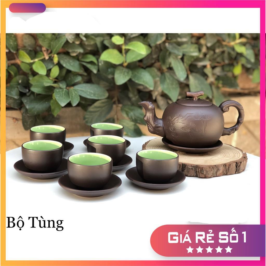 Bộ ấm chén tử sa, ấm trà gốm sứ bộ tùng