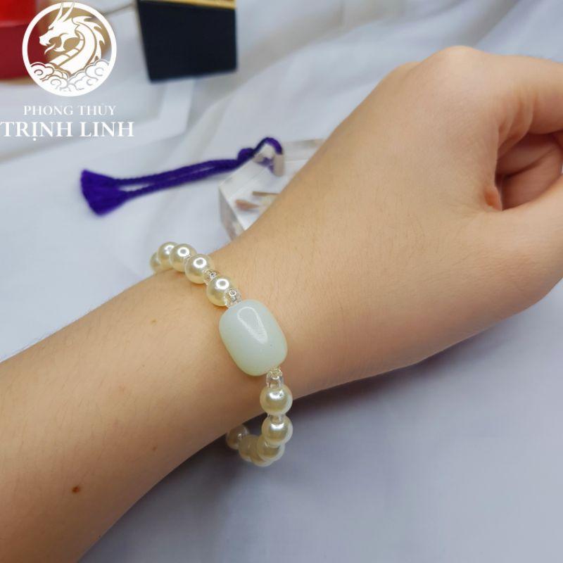 VÒNG CHUỖI LU THỐNG TRẮNG ĐỤC MIX HẠT BẸT 6LY