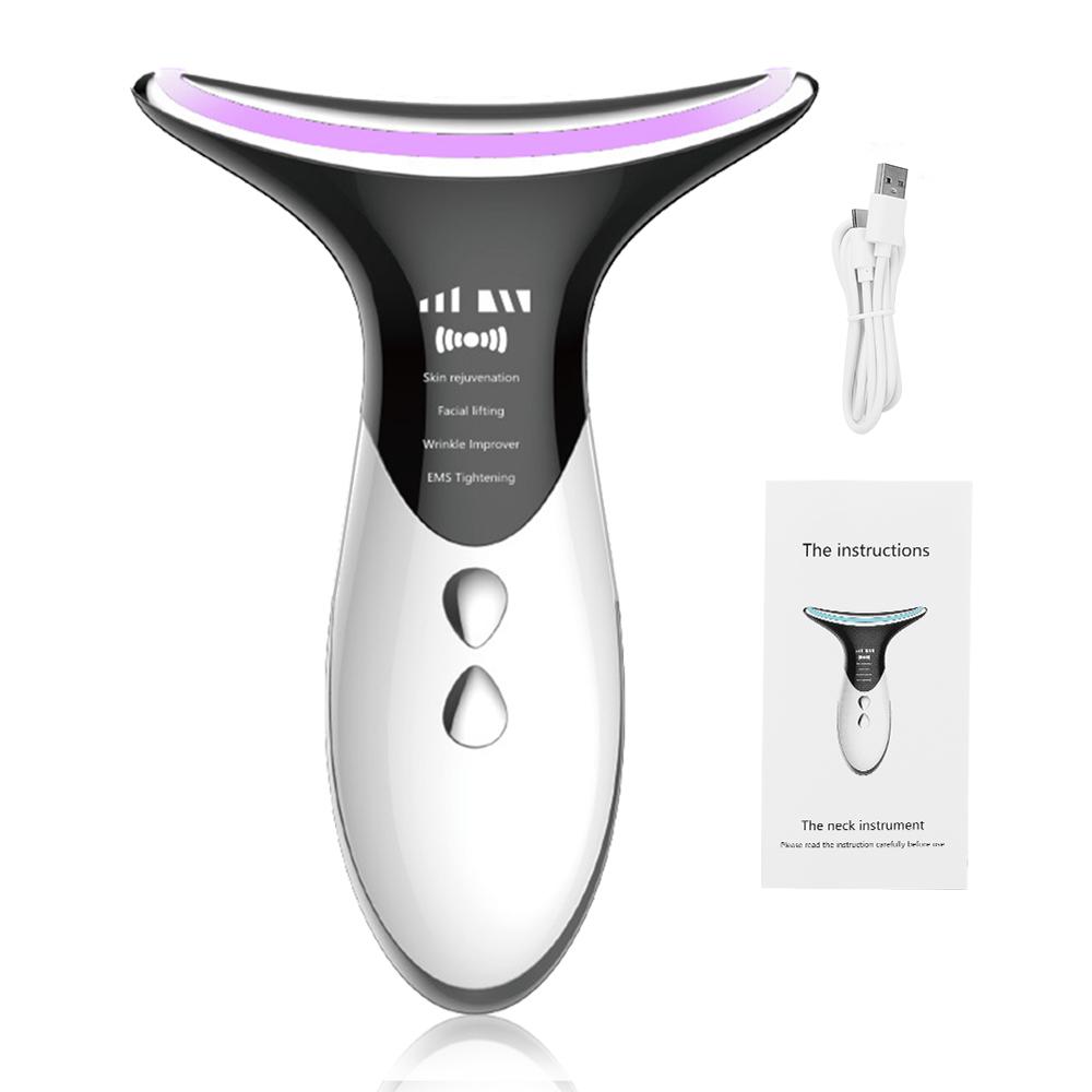Máy Mát Xa Mặt + Máy Mát Xa Cổ V-Mặt Nâng Dây EMS Massage Định Hình Giảm Béo Đôi Cằm Giảm Tốc V-Dòng cằm Má Nâng