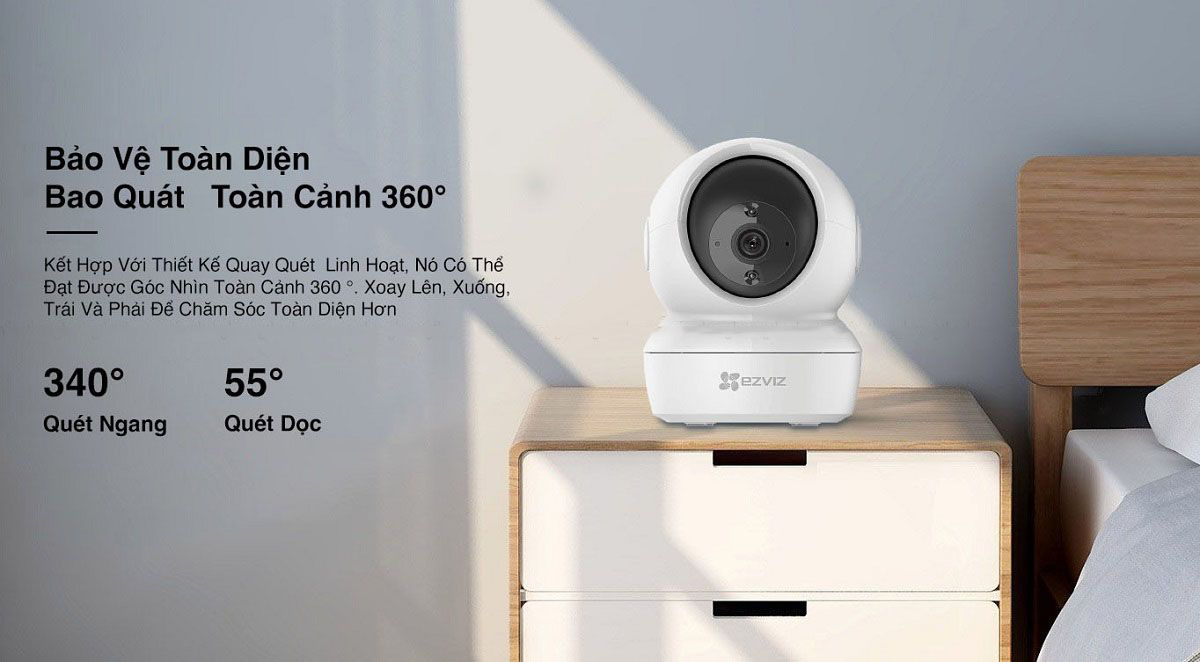 Camera Wifi Ezviz CS-H6C W1 và Ezviz CS-H6C - Hàng chính hãng