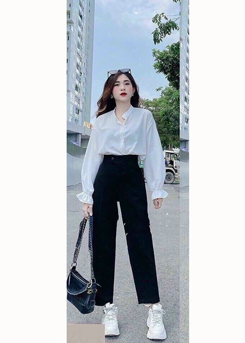 Đồ Bộ Nữ Áo Sơ Mi Và Quần Thun Umi Dài Thời Trang