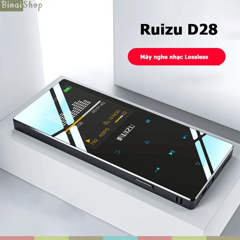 Ruizu D28 - Máy Nghe Nhạc Lossless, Bluetooth, Cảm Ứng, Kim Loại - Hàng chính hãng