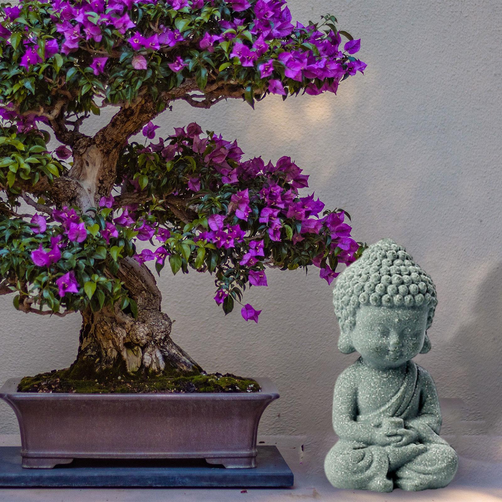 Resin Buddha Statue Miniature Sitting Buddha Statue for Office Hotel Desktop