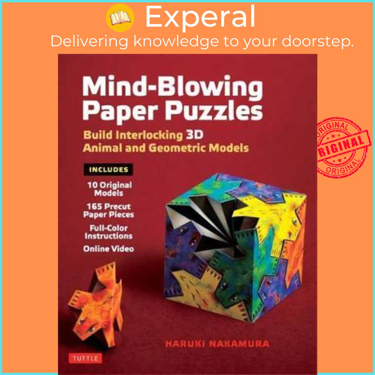 Sách - Mind-Blowing Paper Puzzles Kit : Build Interlocking 3D Animal and Geom by Haruki Nakamura