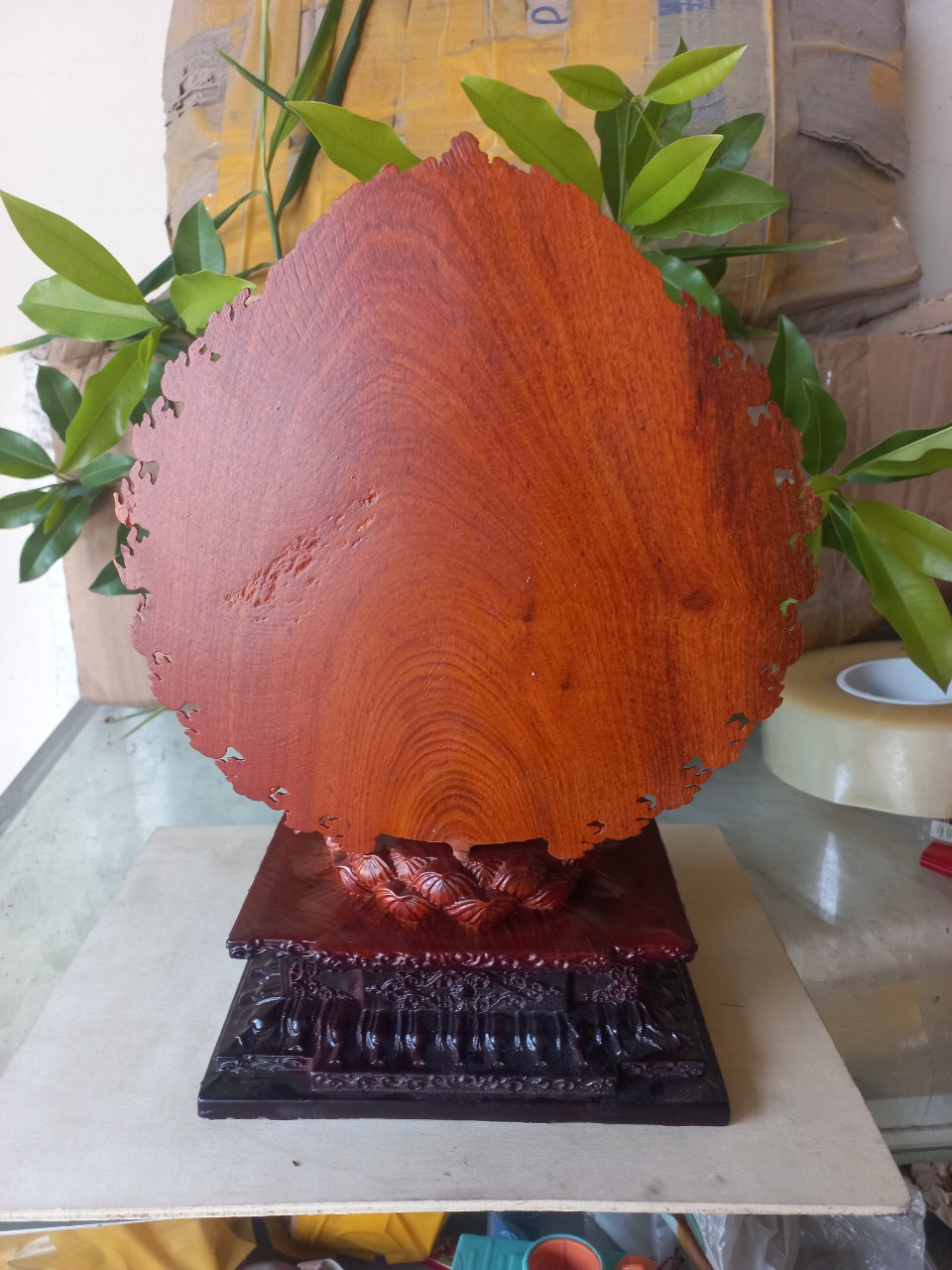 Tượng phật thiên thủ thiên nhãn bằng gỗ hương đá sơn pu giả cổ kt 30×20×15cm