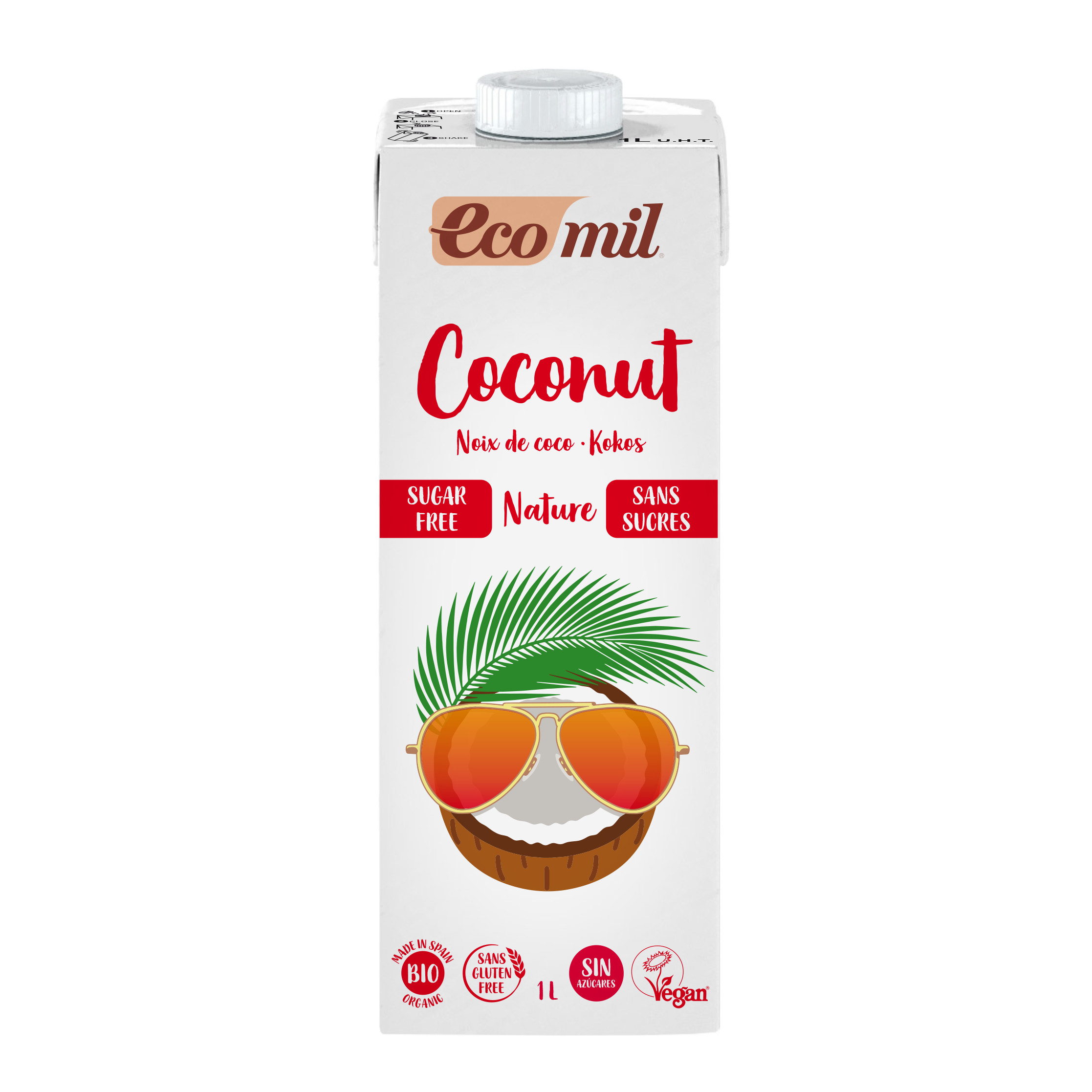 Sữa Dừa Không Đường Hữu Cơ Ecomil (1L) - Organic Coconut Milk Sugar-free (1L)