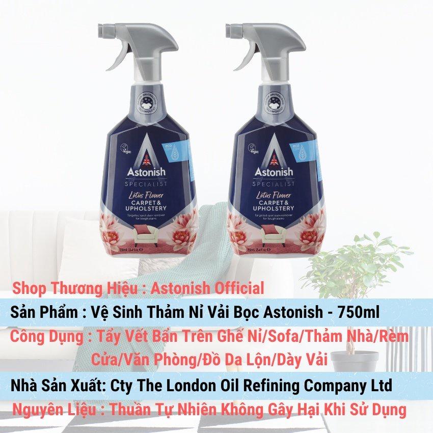 Bình xịt tẩy nấm mốc Astonish C1120 750ml tẩy cực mạnh tiêu diệt hoàn toàn nấm mốc mọi vết ố bẩn do nấm mốc gây ra tẩy nấm mốc trên tường nhà phòng tắm nhà bếp khung cửa vách kính ron cao su