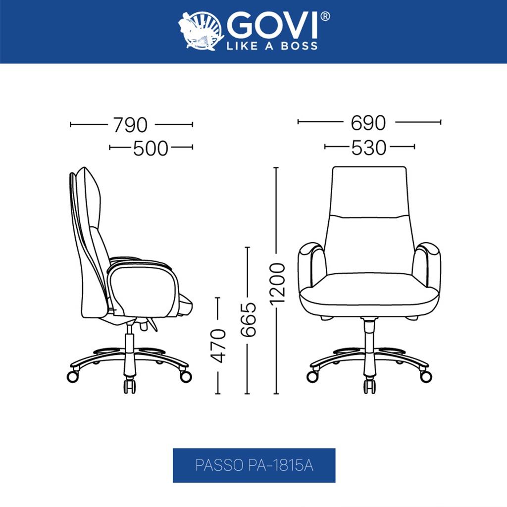 Ghế lãnh đạo GOVI Passo PA-1815A Da bò Italy nhập khẩu