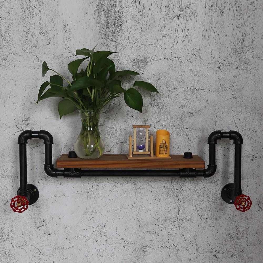 Kệ ống nước treo tường chất liệu ống sắt trang trí decor quán cafe phong cách vintage