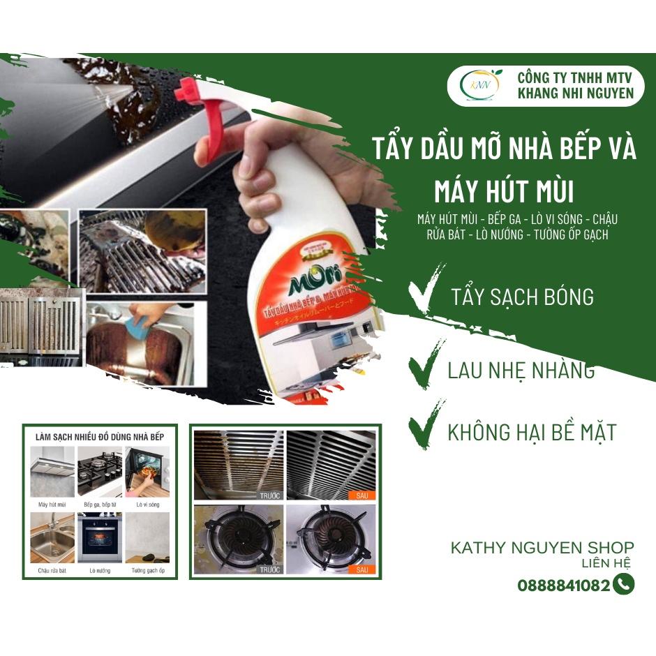 TẨY DẦU MỠ BẾP VÀ TẨY DẦU MỠ MÁY HÚT MÙI MORI, TẨY XOONG NỒI HIỆU QUẢ,TẨY DẦU MỠ SIÊU SẠCH, CHAI 620ML