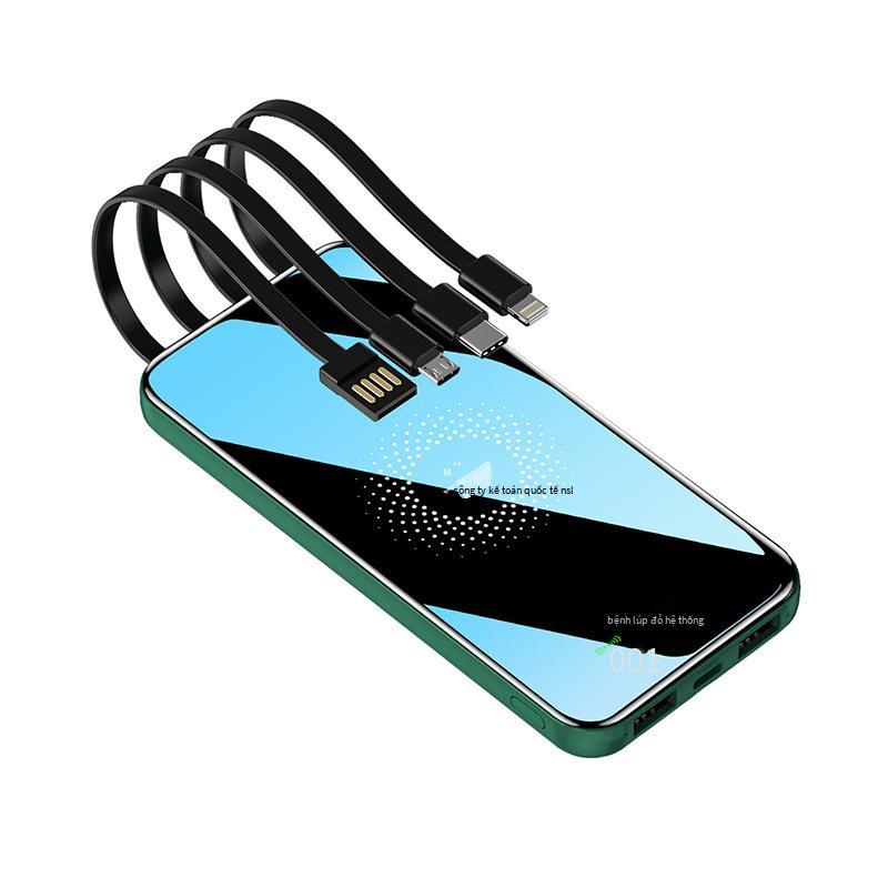 Kho báu dòng sạc khép kín theo phong cách mới nhất 20000 mAh màn hình kỹ thuật số gương di động sạc nhanh nguồn điện di động logo mẫu