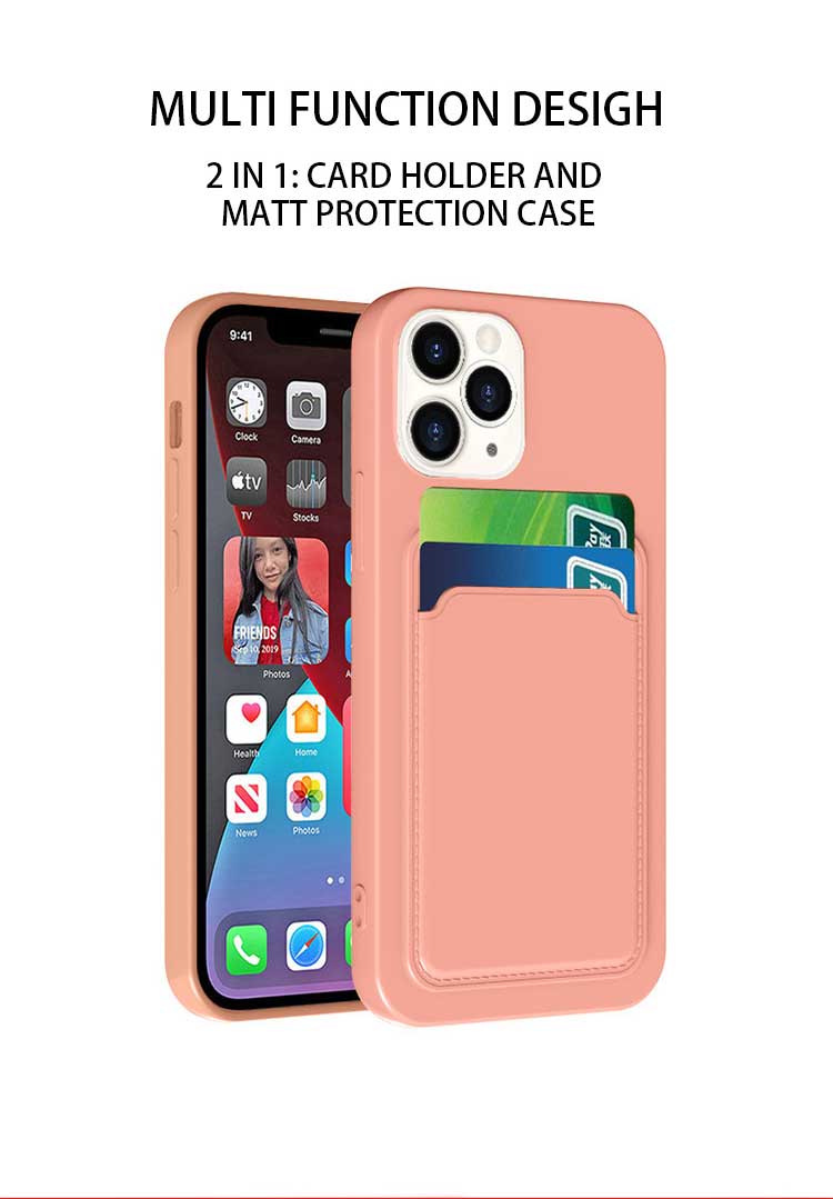 Ốp lưng dẻo MIPOW Card Bag TPU Leather có khe ví đựng thẻ cho iPhone 15 Series - Hàng chính hãng