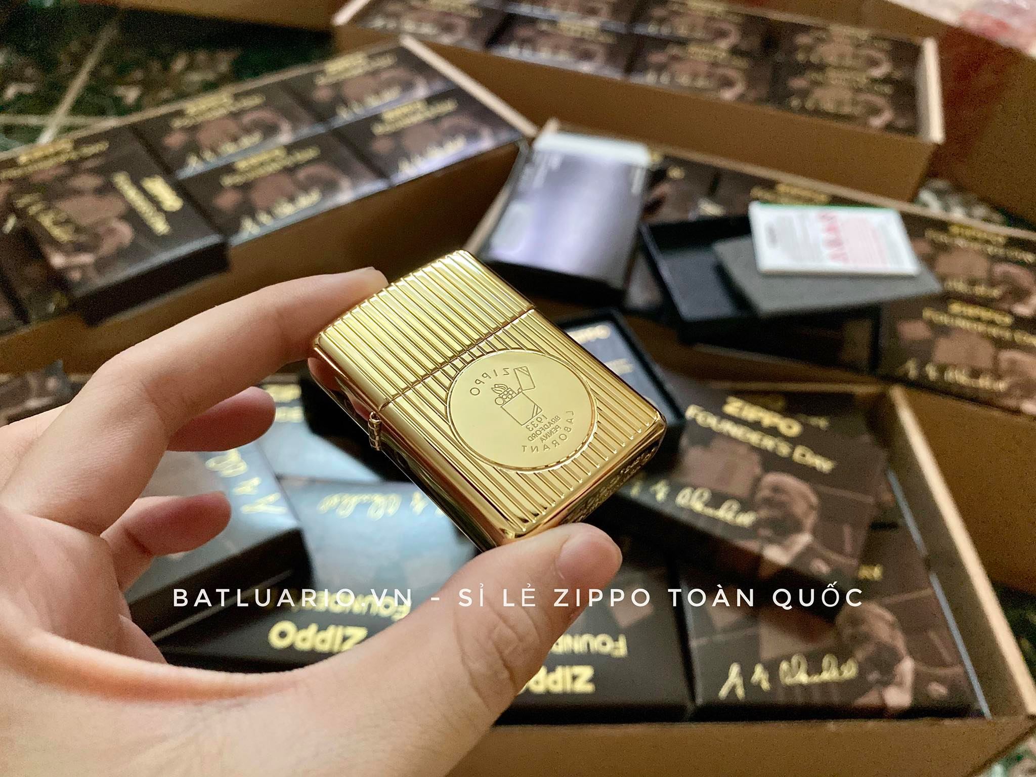 Bật Lửa Zippo 49631 – Zippo Founder’s Day 2021 Gold Plated Edition