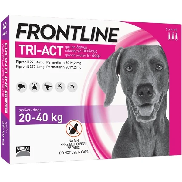 FRONTLINE TRIACT size L cho chó từ 20 - 40kg (4ml/ống x 3 ống/hộp)