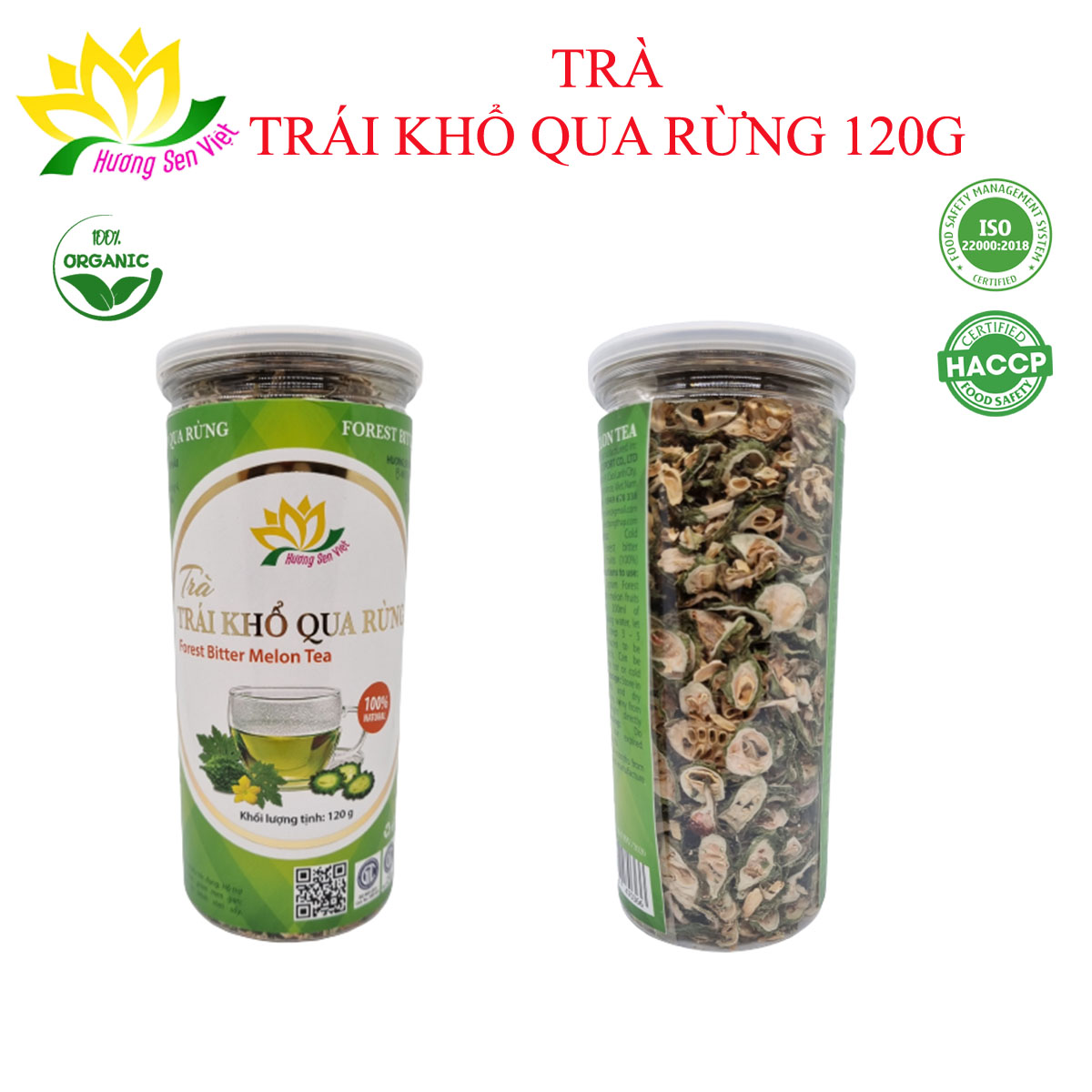 Trà Trái Khổ Qua Rừng Hũ 100G &Amp; Hũ 120G - Hương Sen Việt - 120G