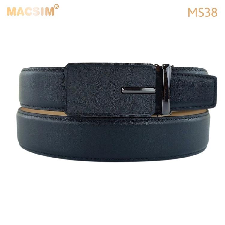 Thắt lưng nam -Dây nịt nam da thật cao cấp nhãn hiệu Macsim MS38