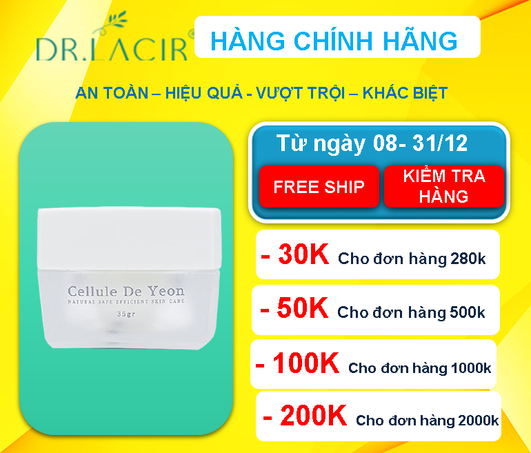 ] - Da Nhiễm Corticoid, Thuỷ Ngân, Chì, Yếu - Chính Hãng Hàn Quốc Dr. Lacir