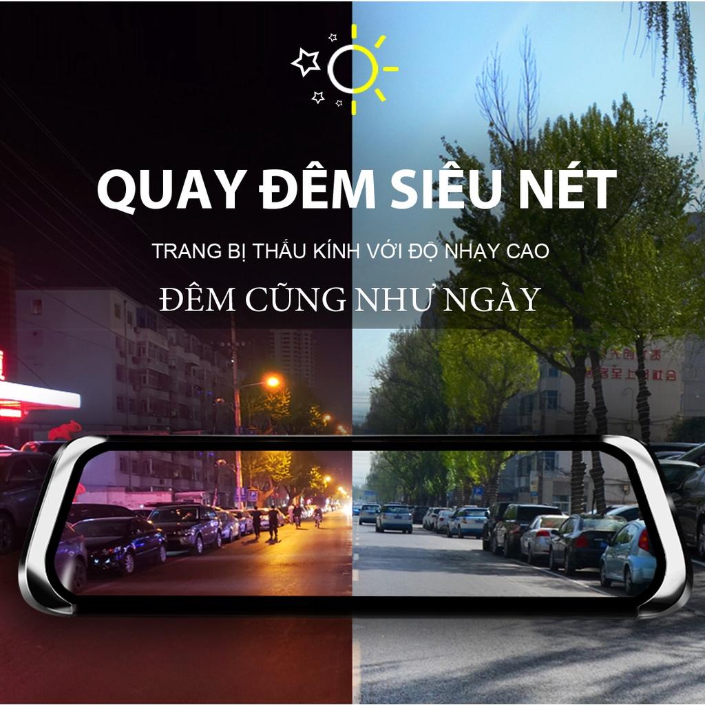 Camera Hành Trình Gương Anytek A26 Quay 2K UHD Màn Hình Cảm Ứng 10 Inch - Hàng chính hãng