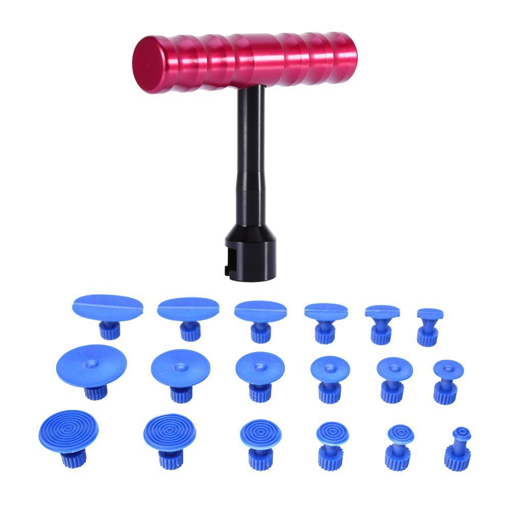 Car Body Paintless T-Bar Dent Repair Hail Puller Lifter Removal Repair Kit