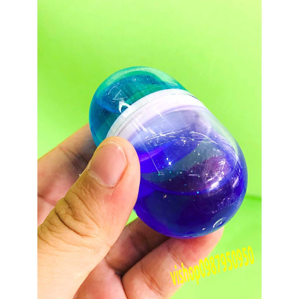 slime  lọ tròn phối 2 màu sắc dạng mềm đặc mã EGD71 YMS3460