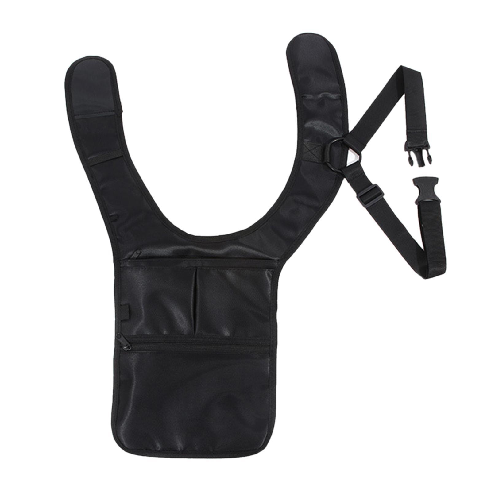 Outdoor Underarm Shoulder Bag Black Wallet Portable Backpack for Shopping Left