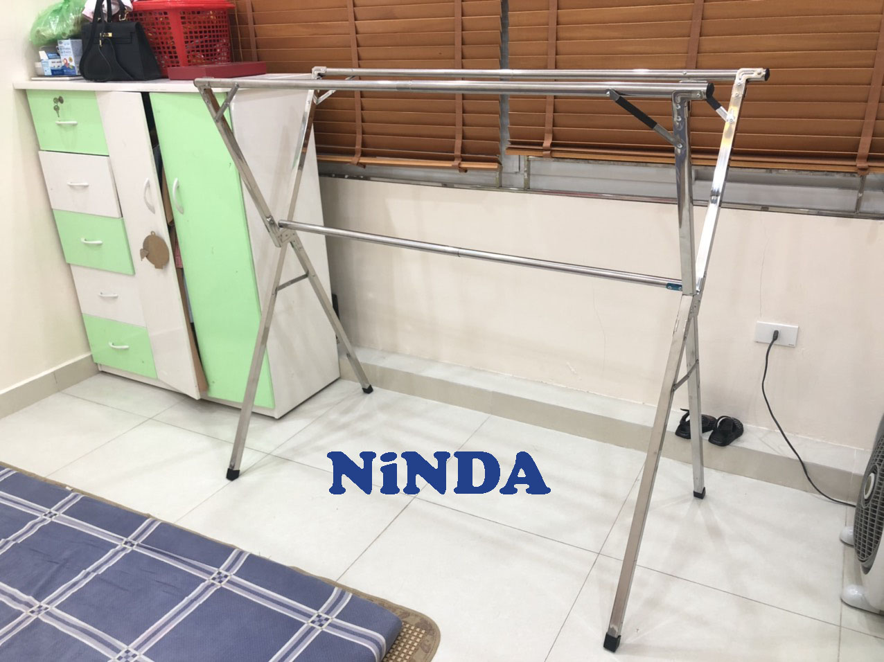 Giàn Phơi Quần Áo Thông Minh chữ X, Nhỏ gọn tiện lợi, Chất liệu Inox Cứng cáp đa năng chịu lực tốt