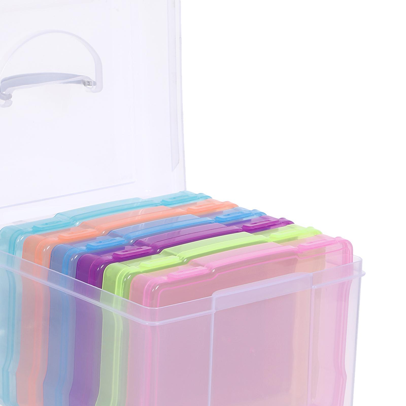 Greeting Card Storage Box Storage Bin Portable File Holder Photos Organizer Box for Card Holiday Letter Office Birthday Gift