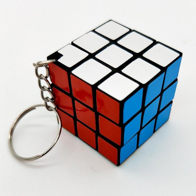 Móc khóa rubik 3*3cm-Móc Khóa Rubik 3x3 Xoay Được Khối Lập Phương Rubik 3 Tầng Keychain-Móc khóa rubik vuông 3x3 độc đáo