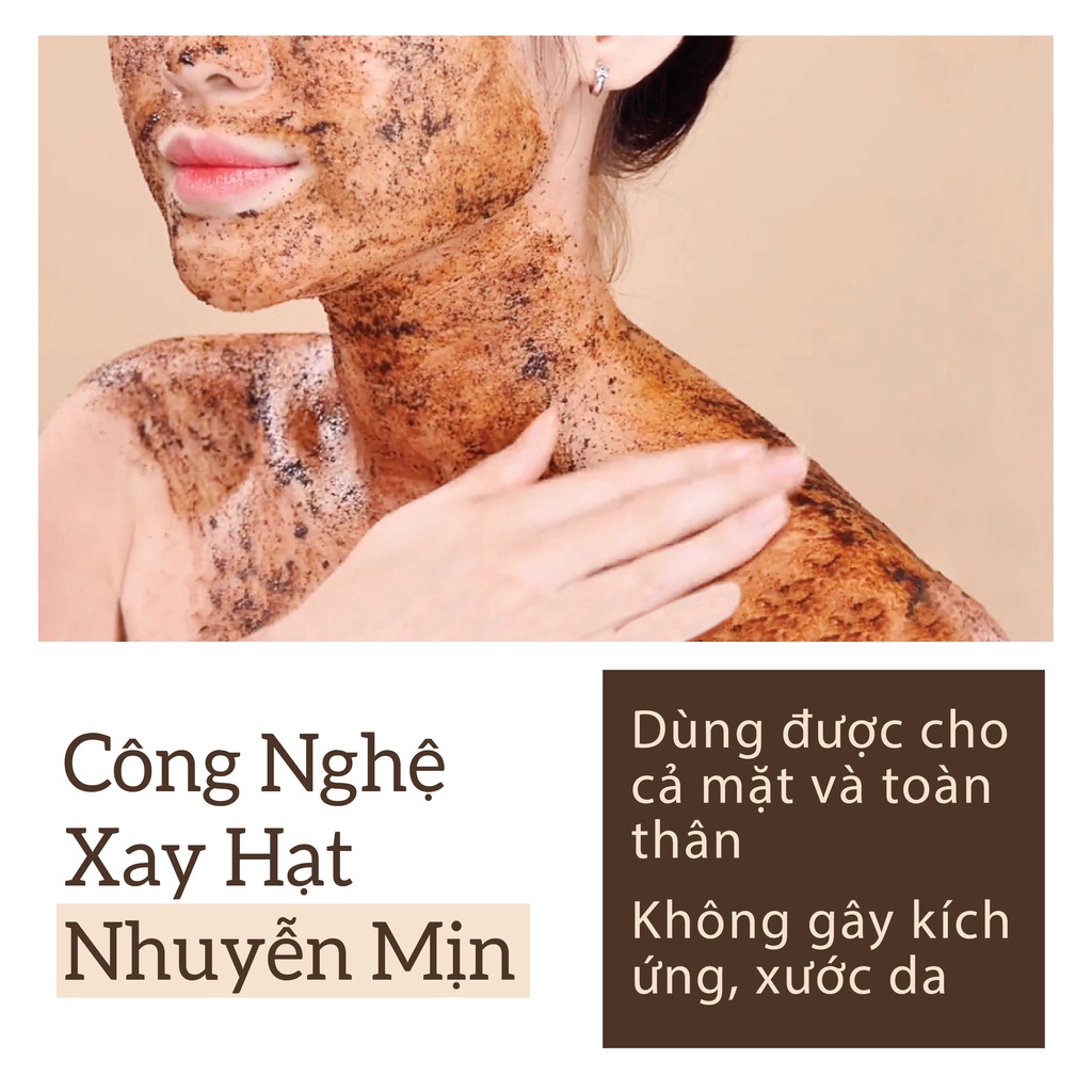 Tẩy Tế Bào Chết Cho Mặt Và Toàn Thân Từ Cà Phê Robusta Natural Coffee &amp; Brown Sugar Scrub MILAGANICS 280g (Hũ)