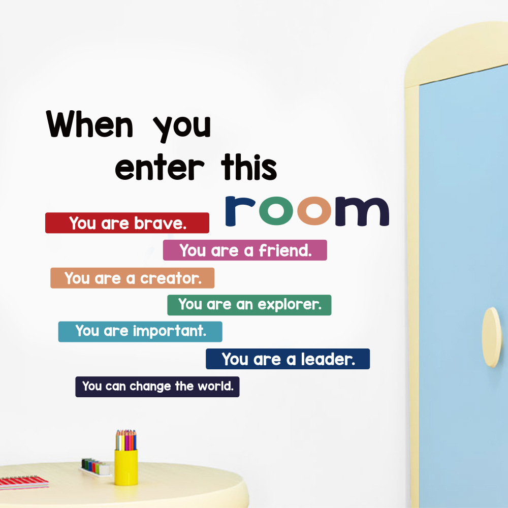 Decal dán tường Tiếng anh trang trí văn phòng ý nghĩa "ROOM"