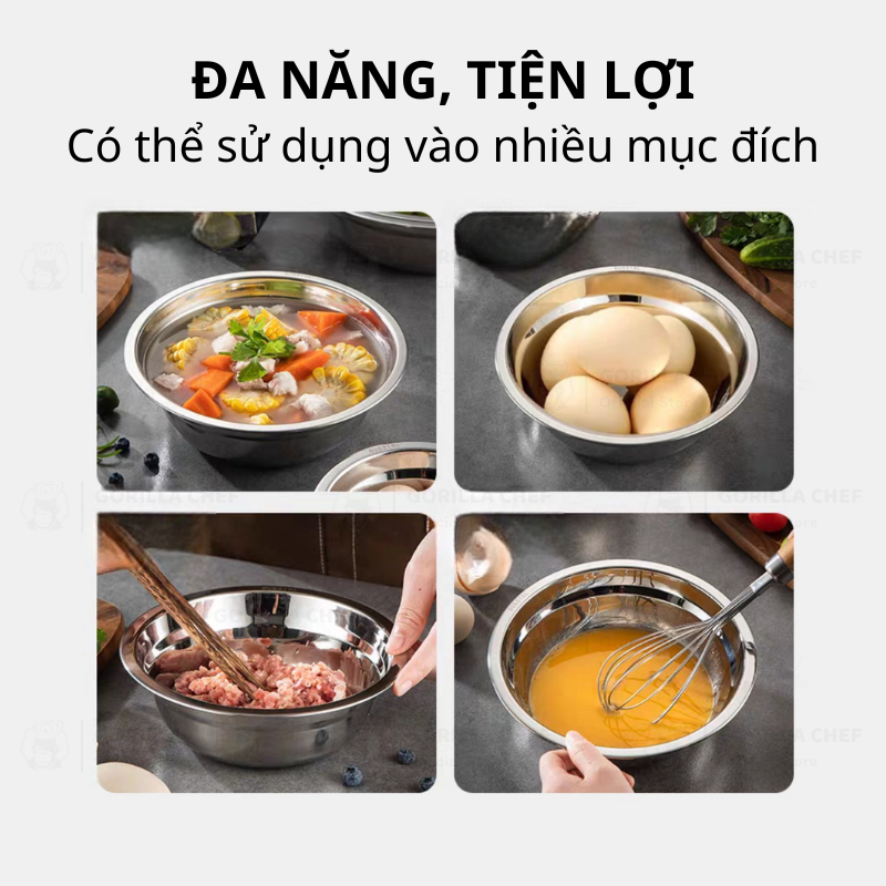 Thau Inox Trơn Kiểu Hàn Quốc 28cm Chậu Inox Thiết Kế Đơn Giản, Sang Trọng Dày Dặn Đẹp