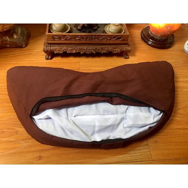 Bồ đoàn, nệm ngồi thiền chữ V, ruột vỏ đậu xanh - Zambala