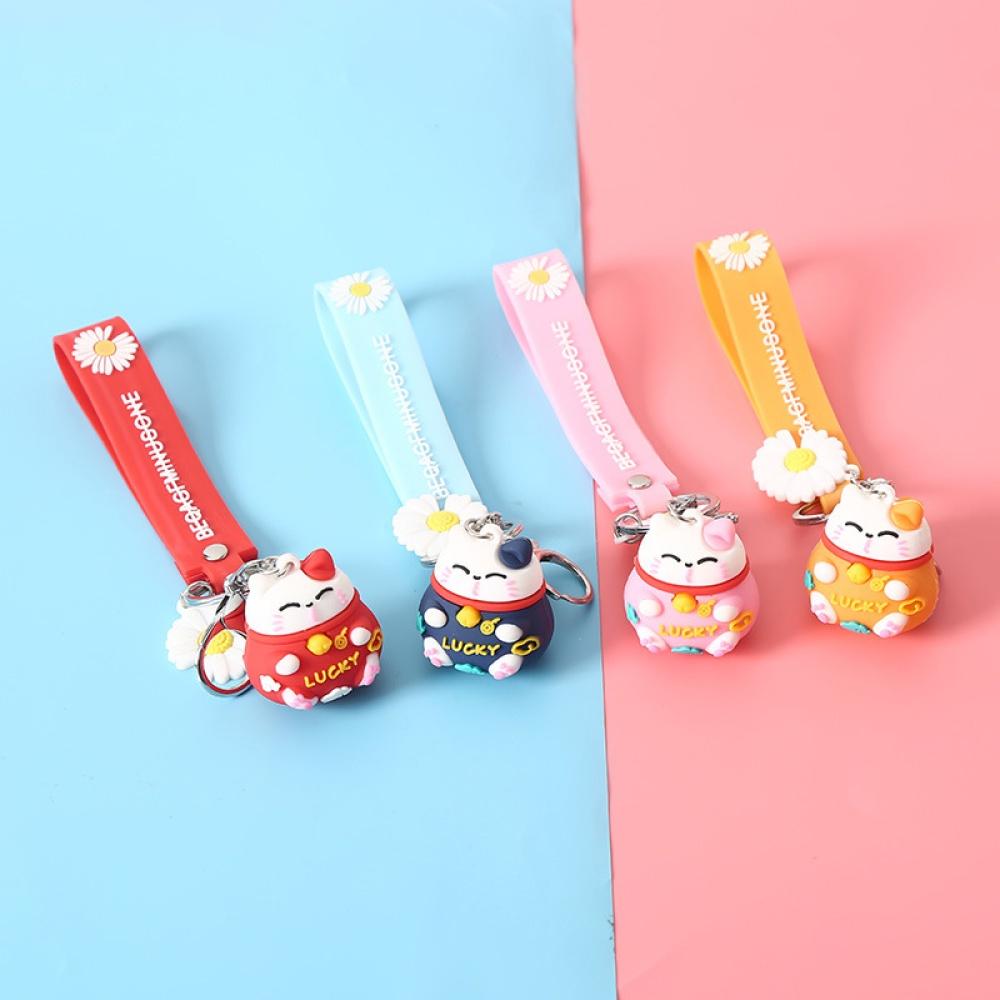 Móc chìa khoá Mèo Thần Tài Lucky, móc treo dễ thương mang lại sự may mắn, tài lộc