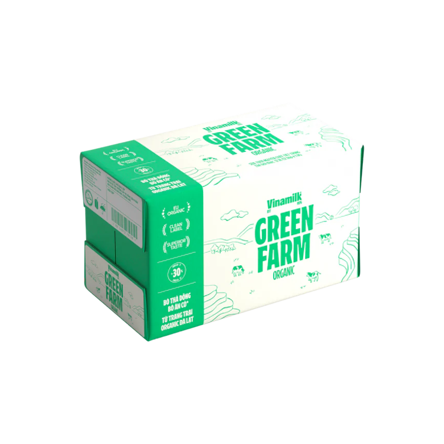 Thùng 12 Hộp Sữa Tươi Tiệt Trùng Vinamilk 100 Organic Không Đường 1Lít