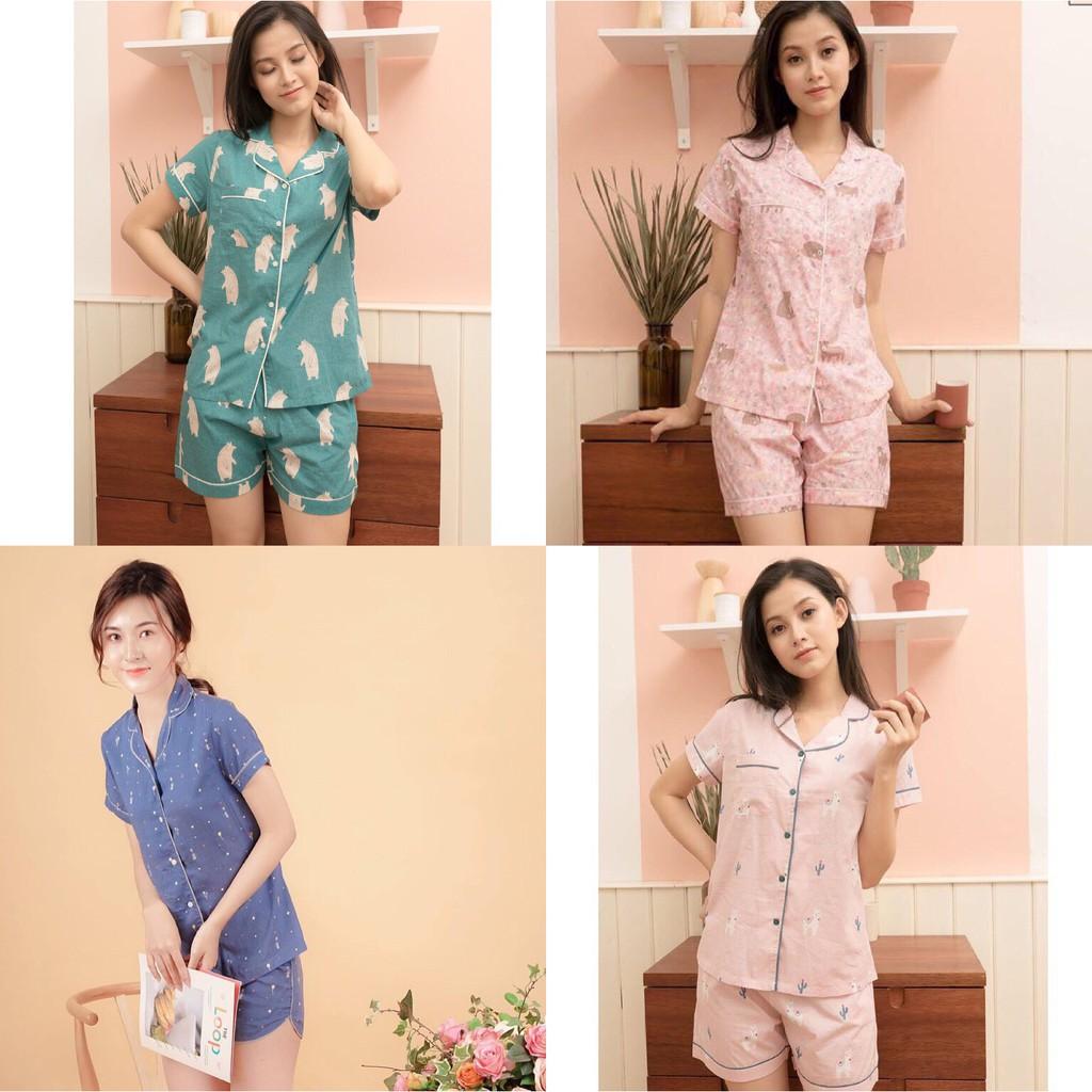 Bộ pyjama nữ cộc tay, quần đùi