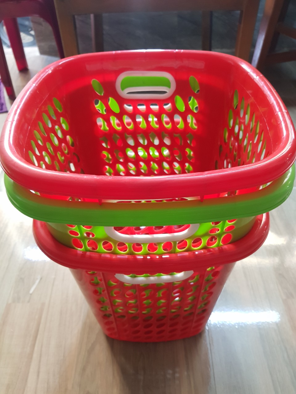Sọt nhựa lổ vuông nhỏ 27x27x29 cm