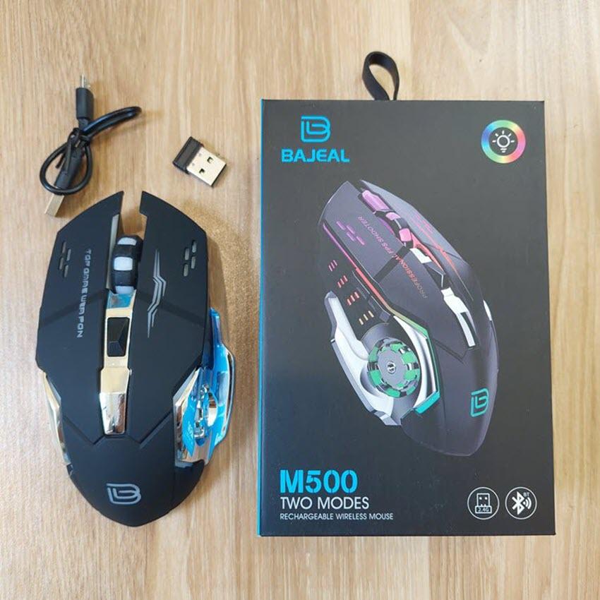 Chuột Máy Tính, Laptop Không Dây Chuyên Game BAJEAL M500 Led RGB