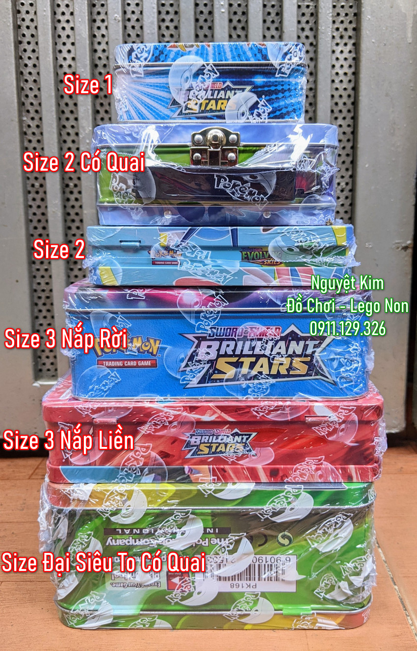 Thẻ Bài Pokemon Hộp Sắt Nắp Liền Hàng Siêu Chuẩn Đẹp Trò Chơi Sưu Tầm - Loại 80 Thẻ Bài Và 3 Túi Thẻ Vip