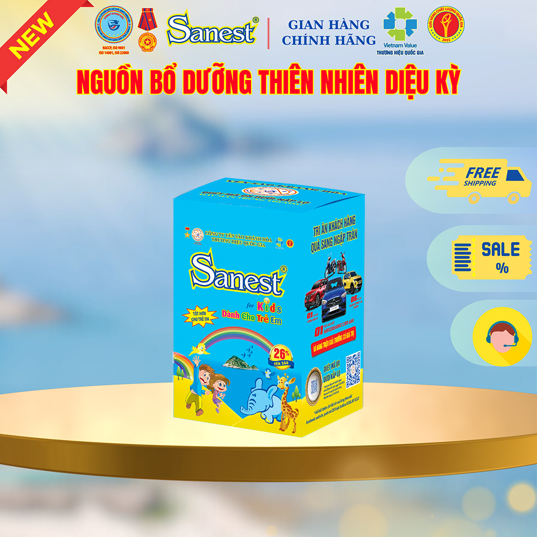 NEW [ Combo 30 lọ] Nước Yến sào Khánh Hòa Sanest 26% - Dành cho trẻ em