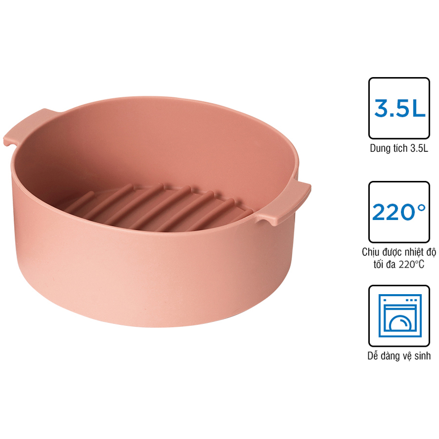 Khay Silicone Dành Cho Nồi Chiên Không Dầu Và Lò Vi Sóng Lock&amp;Lock CKB003BLU - Màu