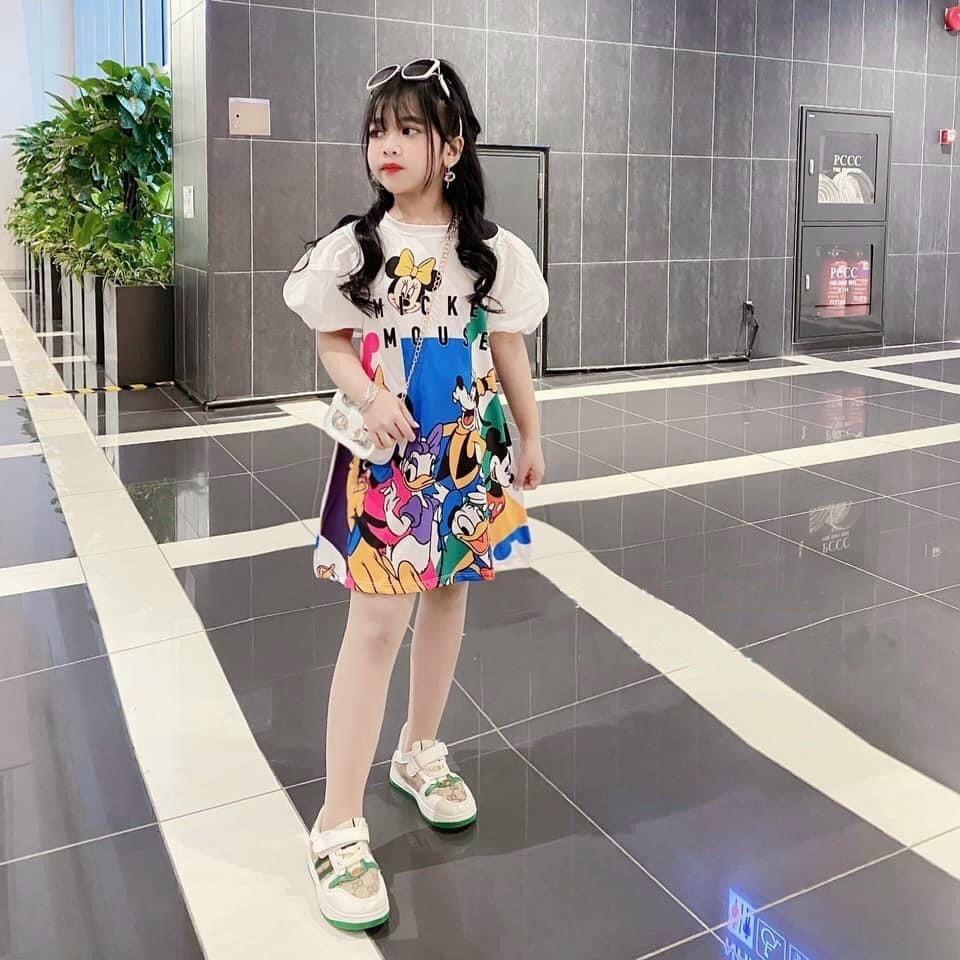 Đầm bé gái từ 8kg đên 32kg- Váy bé gái 3D xinh xắn QATE881