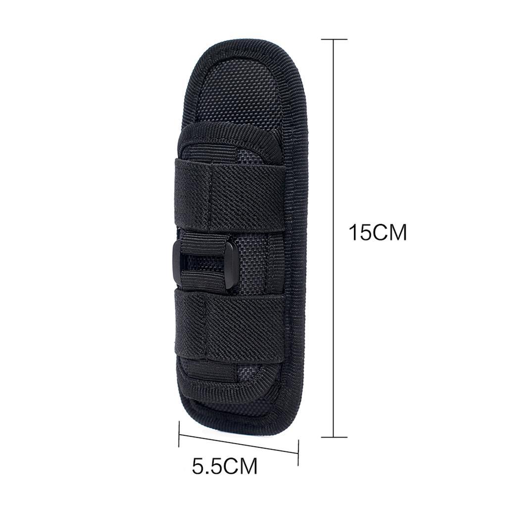 Flashlight Holder Carry Belt Pouch   with 360 Degrees Rotatable Clips