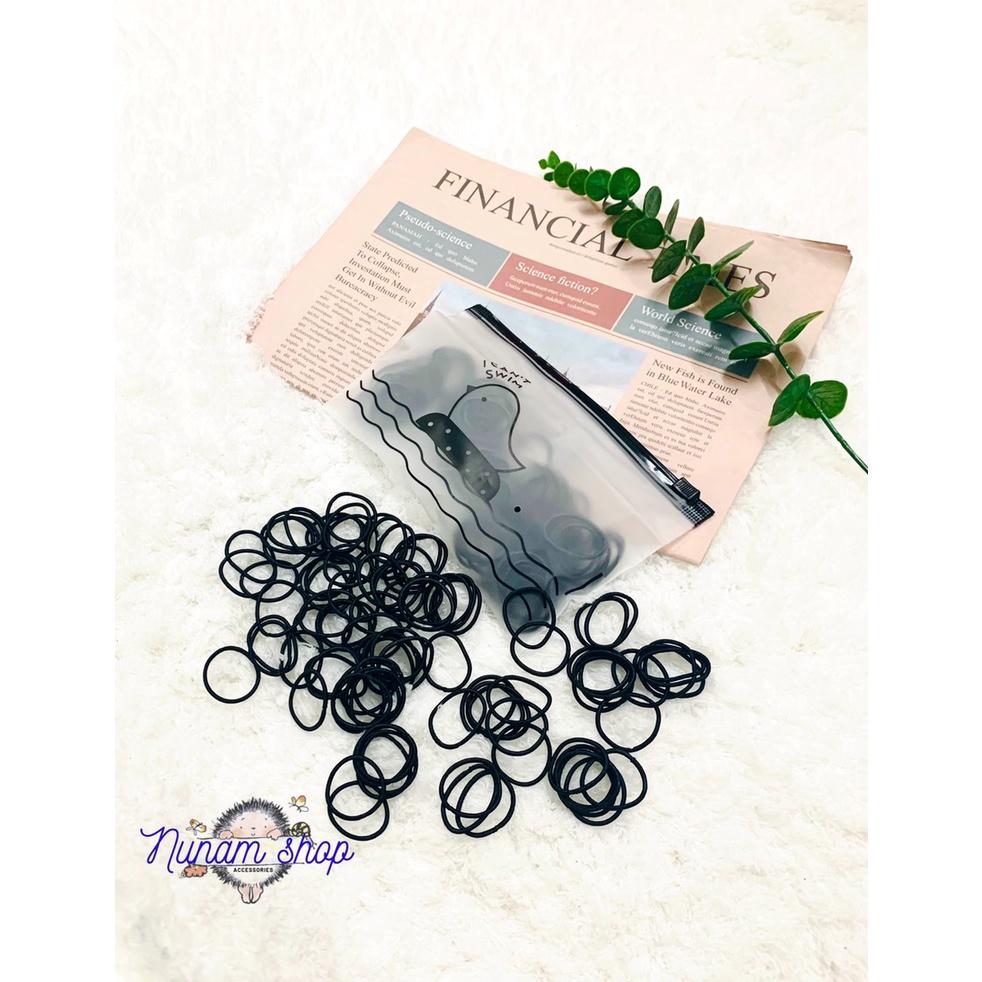 TÚI 100 THUN TRƠN PHỐI MÀU TẠO KIỂU TÓC CHO BÉ - NUNAM SHOP